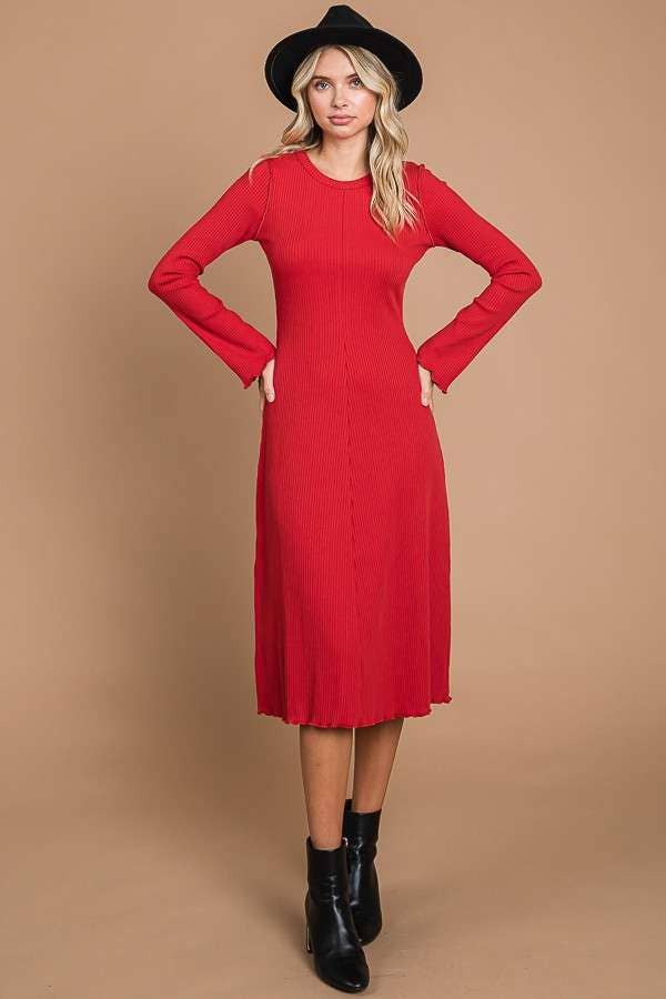 Lacey Dress in Queen Red- Misses and Plus (M,L,1X,2X)