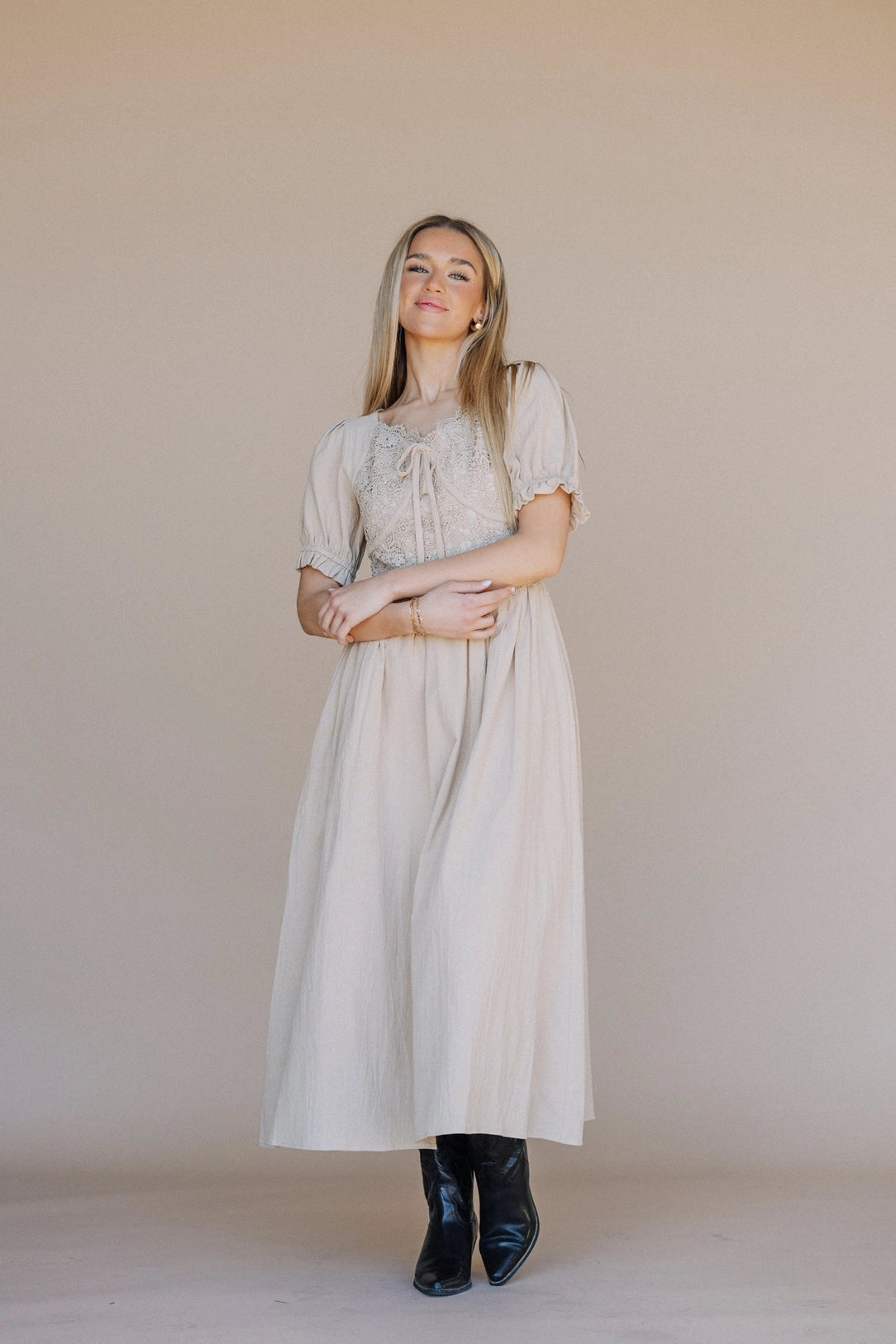 Sailor Dress in Natural- Misses (S-L)