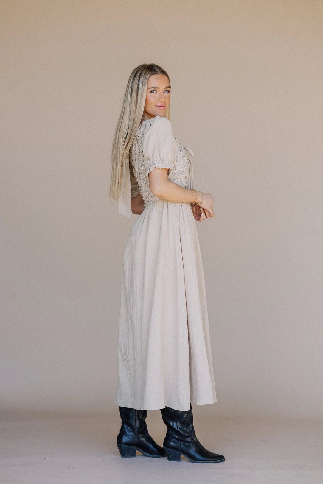 Sailor Dress in Natural- Misses (S-L)