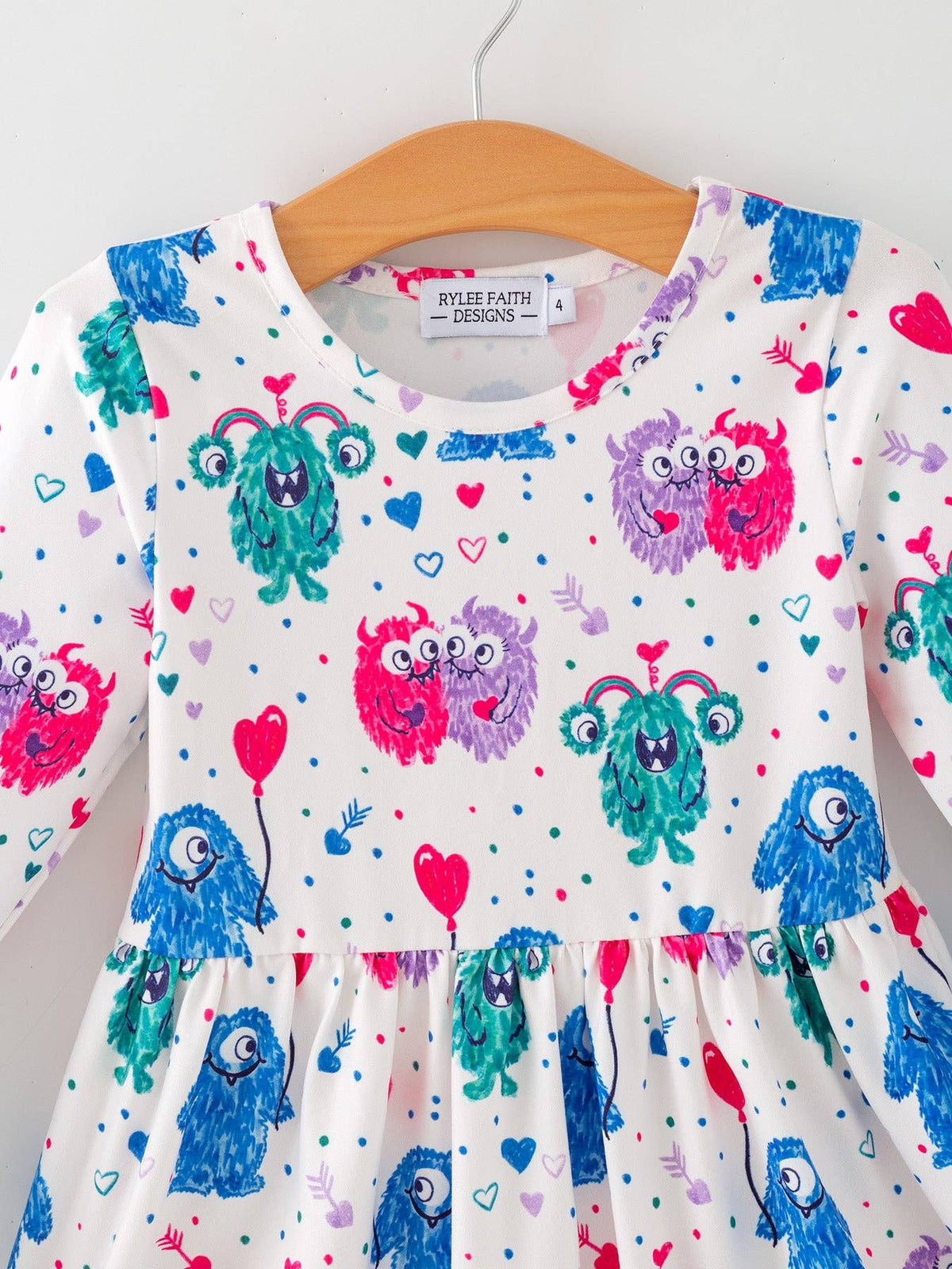 Colorful Monster Dress in Multi- Girls (2-6)