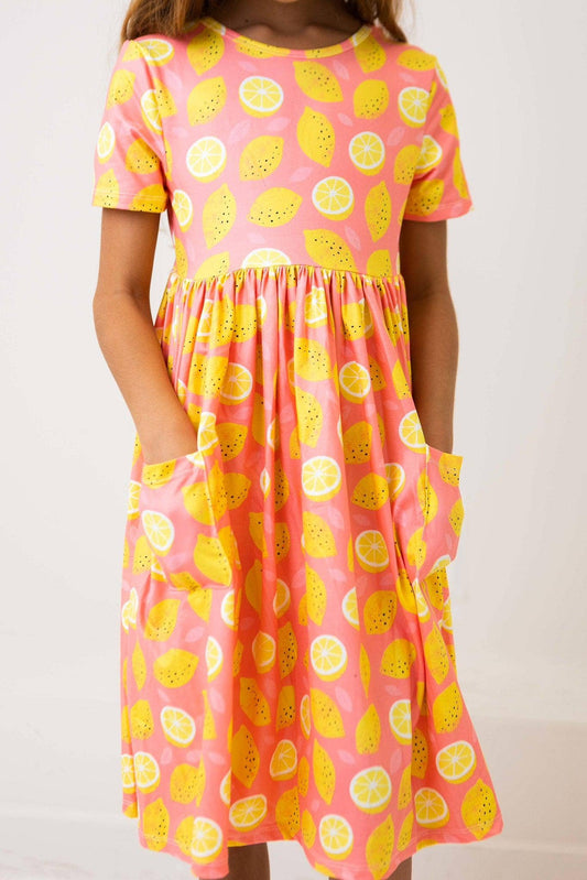 Lemon Squeezy Dress in Yellow- Girls (12/24M-7/8)