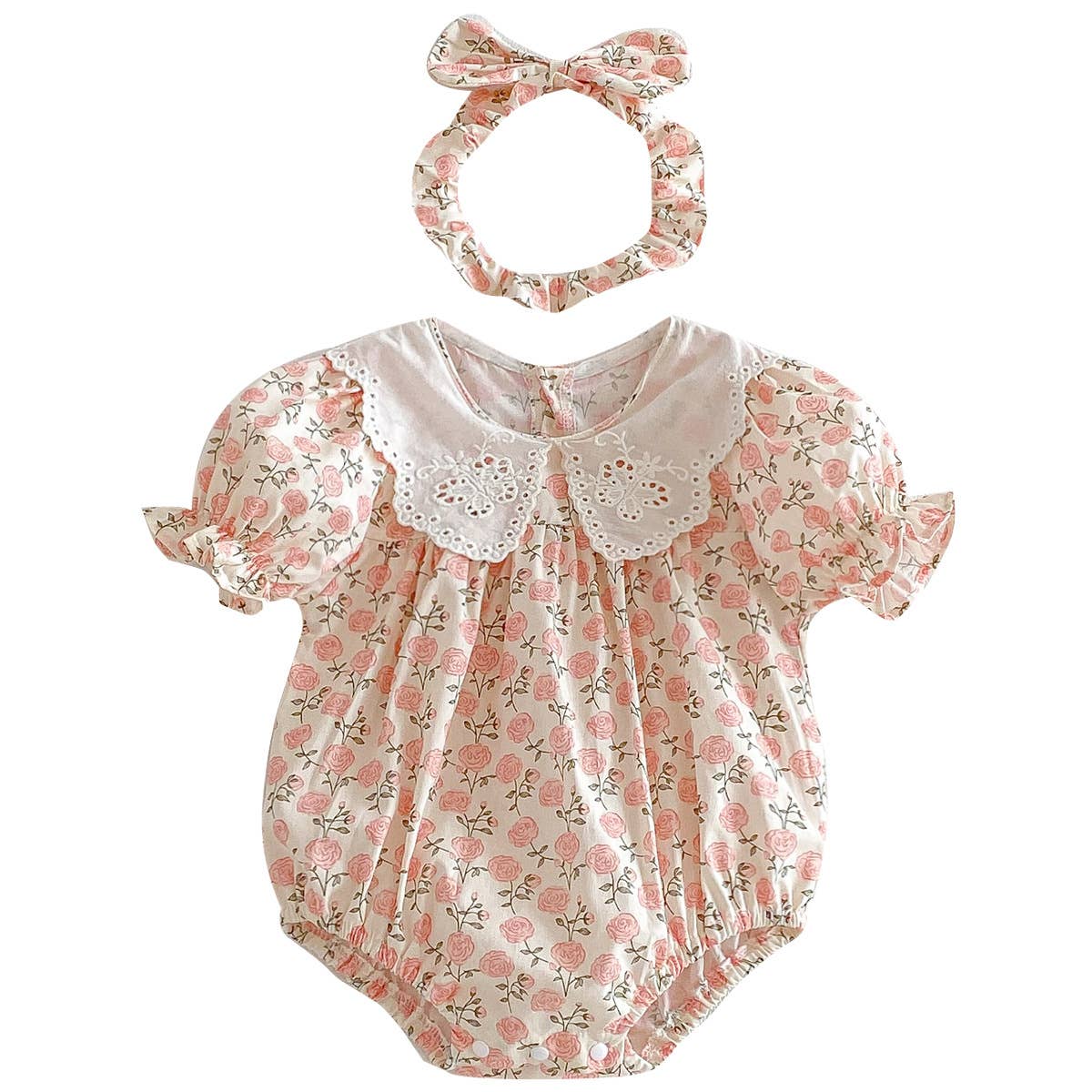 Annie Romper in Pink- Infant Girls (6M-24M) – Darlin's Modest Wear