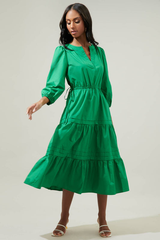 Atelier Dress in Kelly Green- Misses (S)