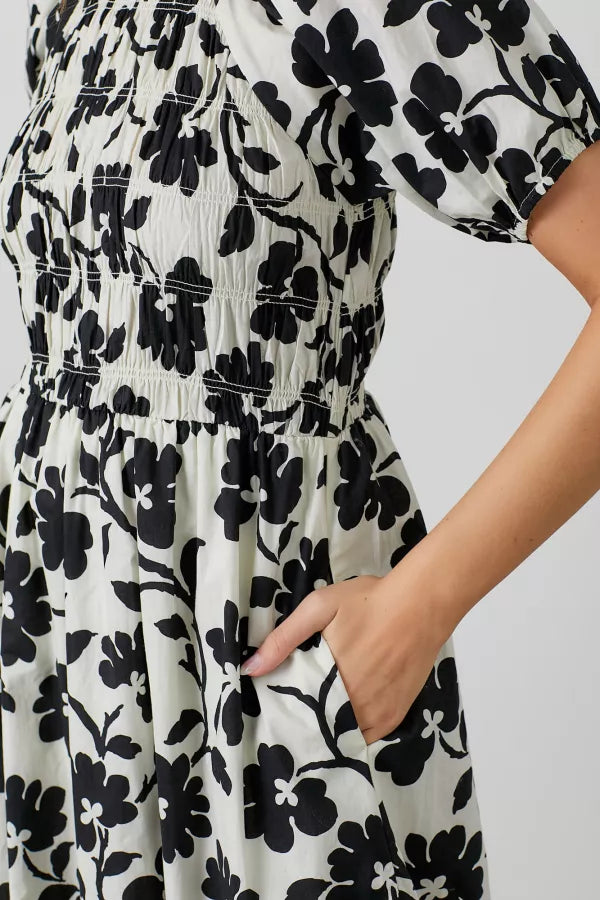 Londyn Dress in Ivory Multi- Misses and Plus (M, XL-1X, 3X)