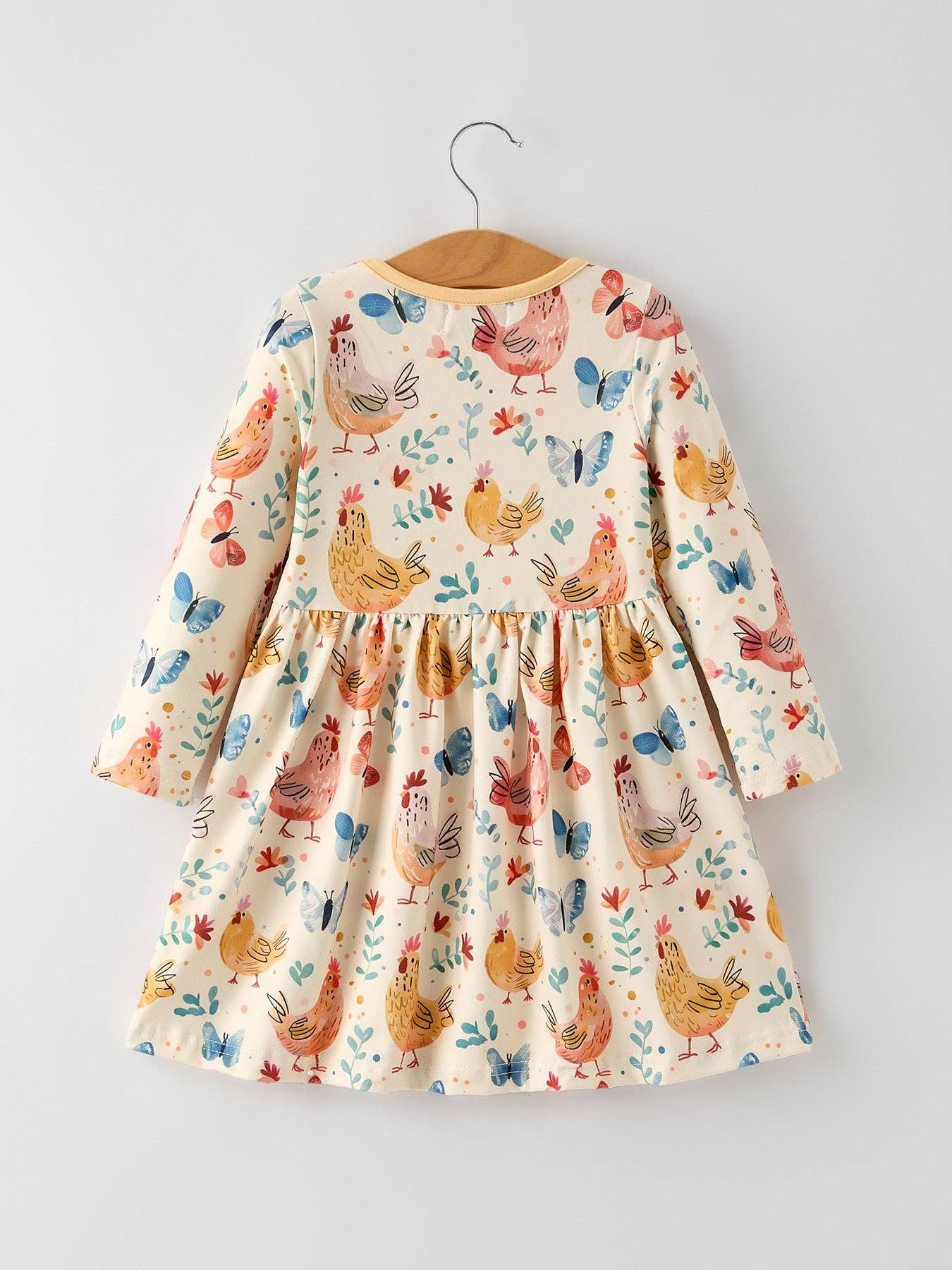 Charming Chicken Dress in Multi- Girls (2-7)