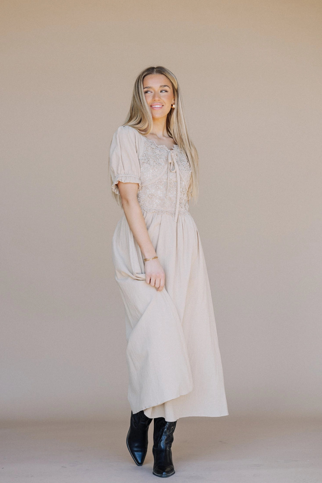 Sailor Dress in Natural- Misses (S-L)