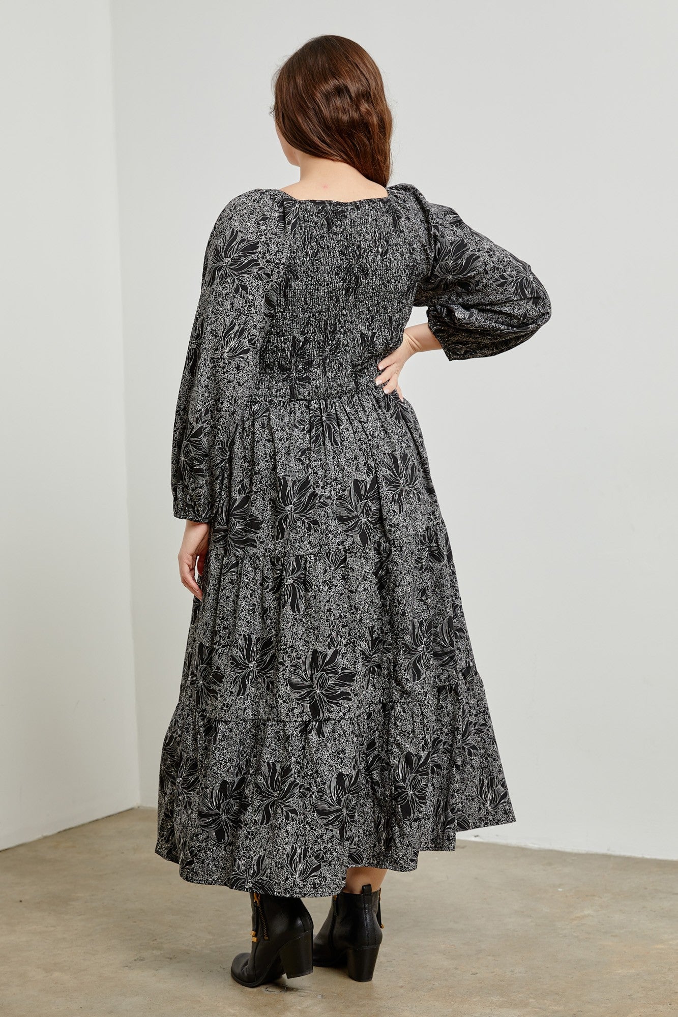 Camille Dress in Black- Plus (2X)