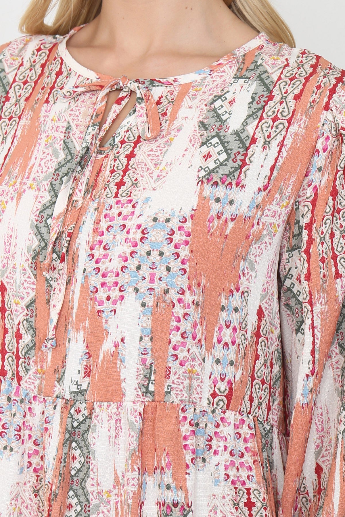 Saige Dress in Clay/Red/Olive- Misses (S-XL)