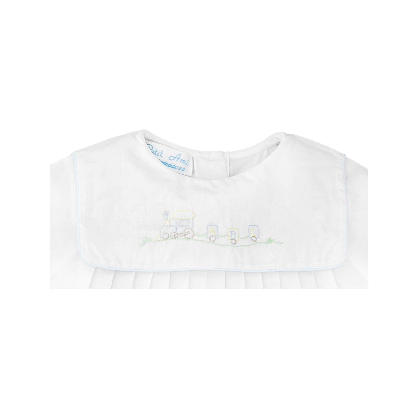 Train Romper in White- Infant Boys (Newborn)