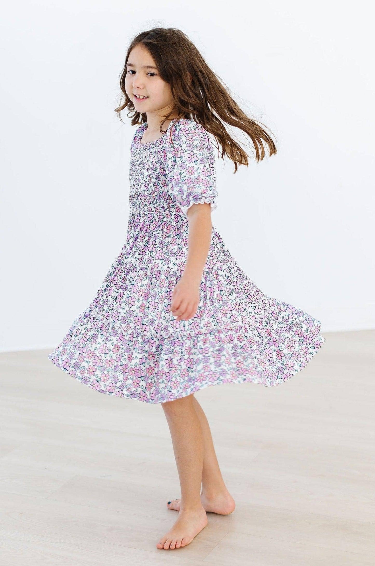 Lovely Lavender Smocked Dress in Lavender- Girls (2T-5/6)