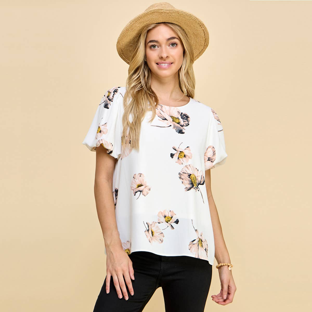 Reine Top in Ivory- Misses (S-L)