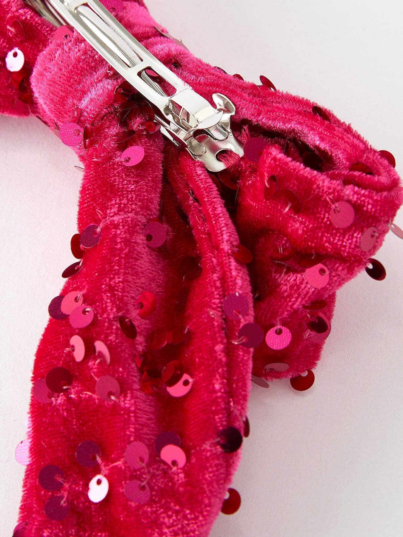 Girls Sequin Bow in Hot Pink- Accessories