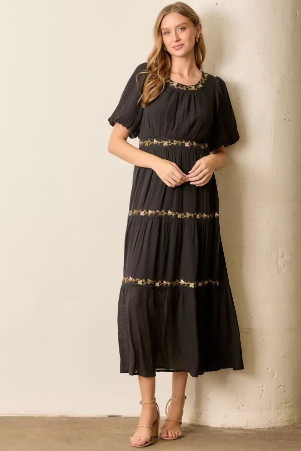 1x black dress Plus Size Melanie Asymmetric Maxi Dress