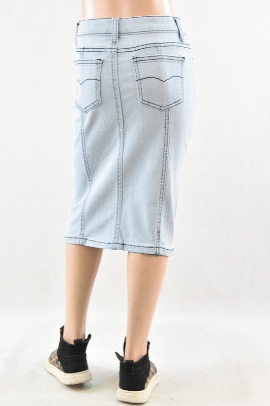 Carmen Denim Skirt in Lt Indigo- Girls (4/6-12/14)