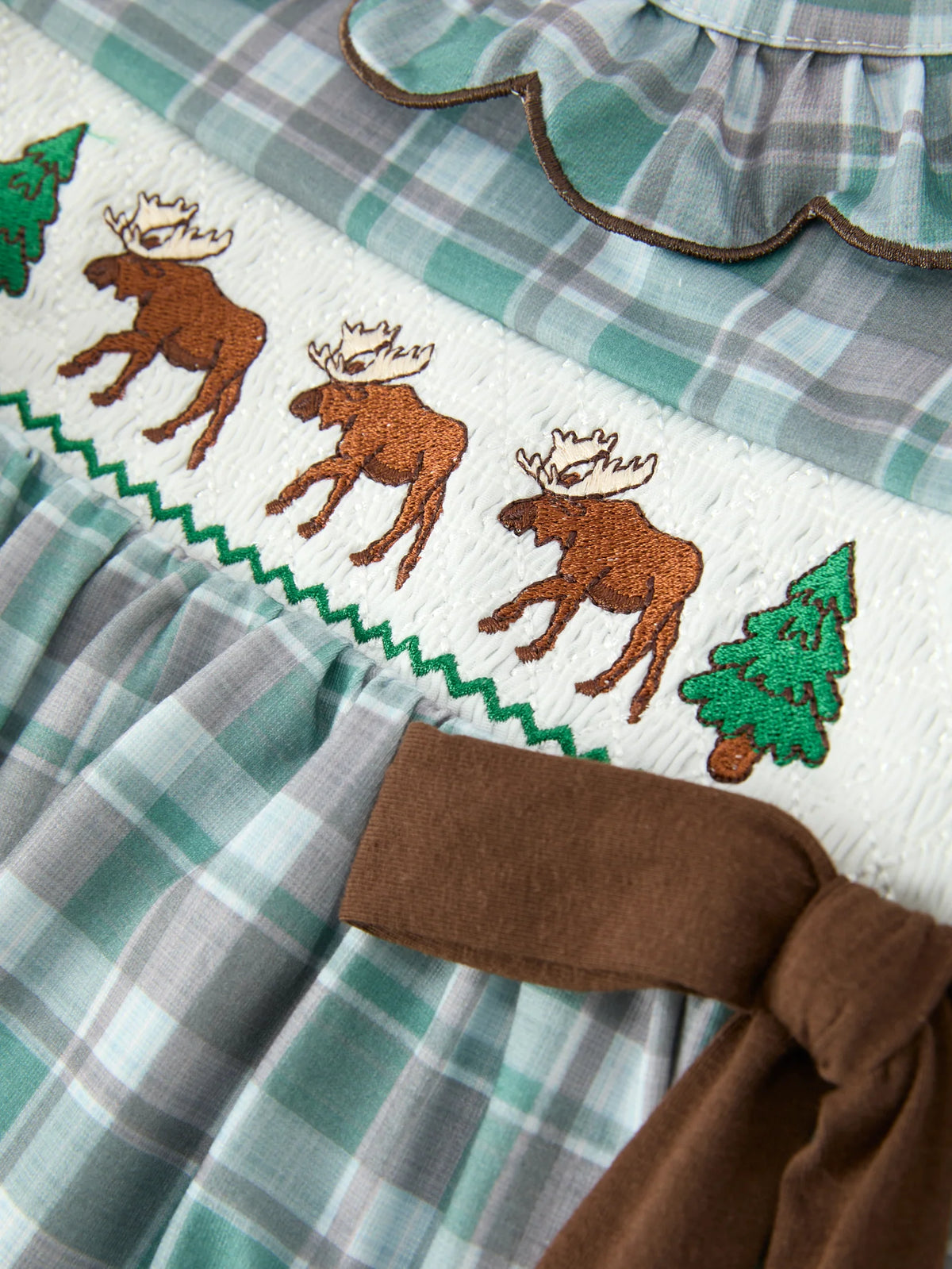 Plaid About Moose Dress- Girls (2-6)