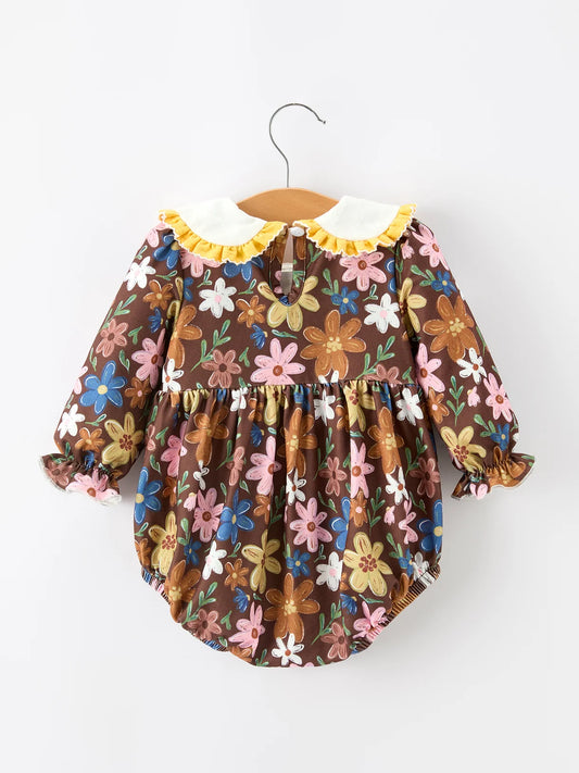 Groovy Blooms Romper- Infant Girls (3M-18M)