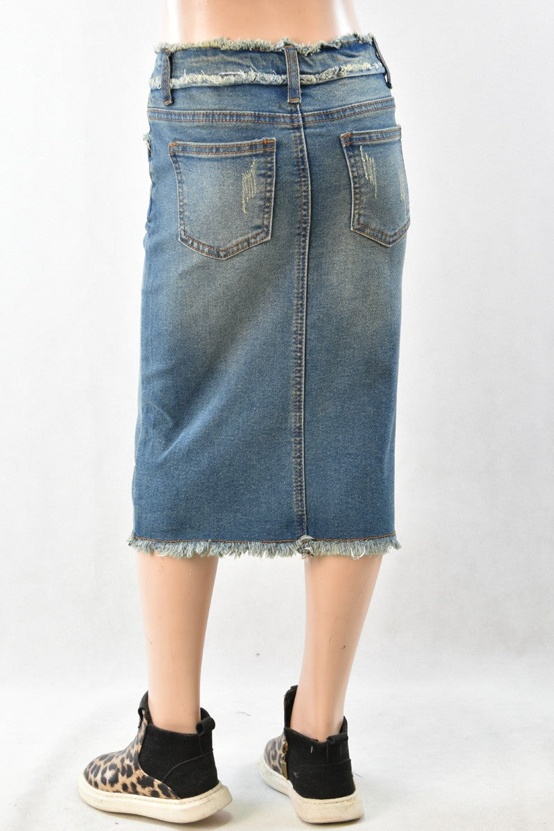 Augusta Denim Skirt in Vintage Wash- Girls and Tween (8/10)