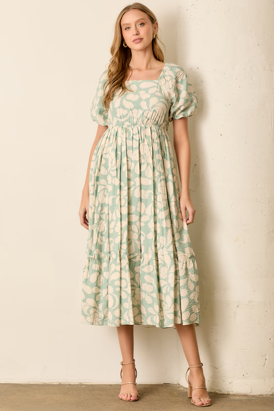 Isola Dress in Sage Multi- Misses (S-XL)