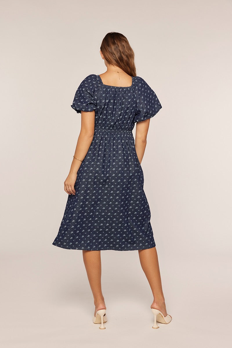 Faye Dress in Indigo Blue- Misses and Plus (S-3X)
