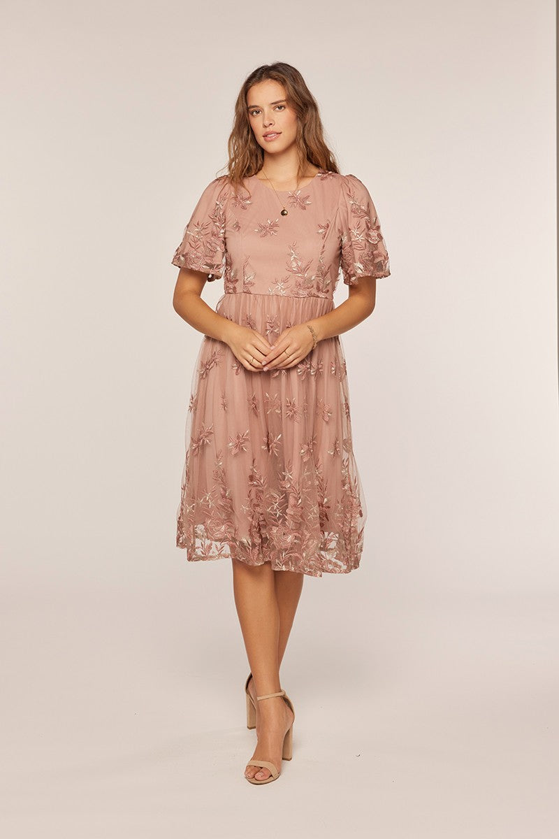 Meline Dress in Dark Blush- Misses and Plus (S-3X)