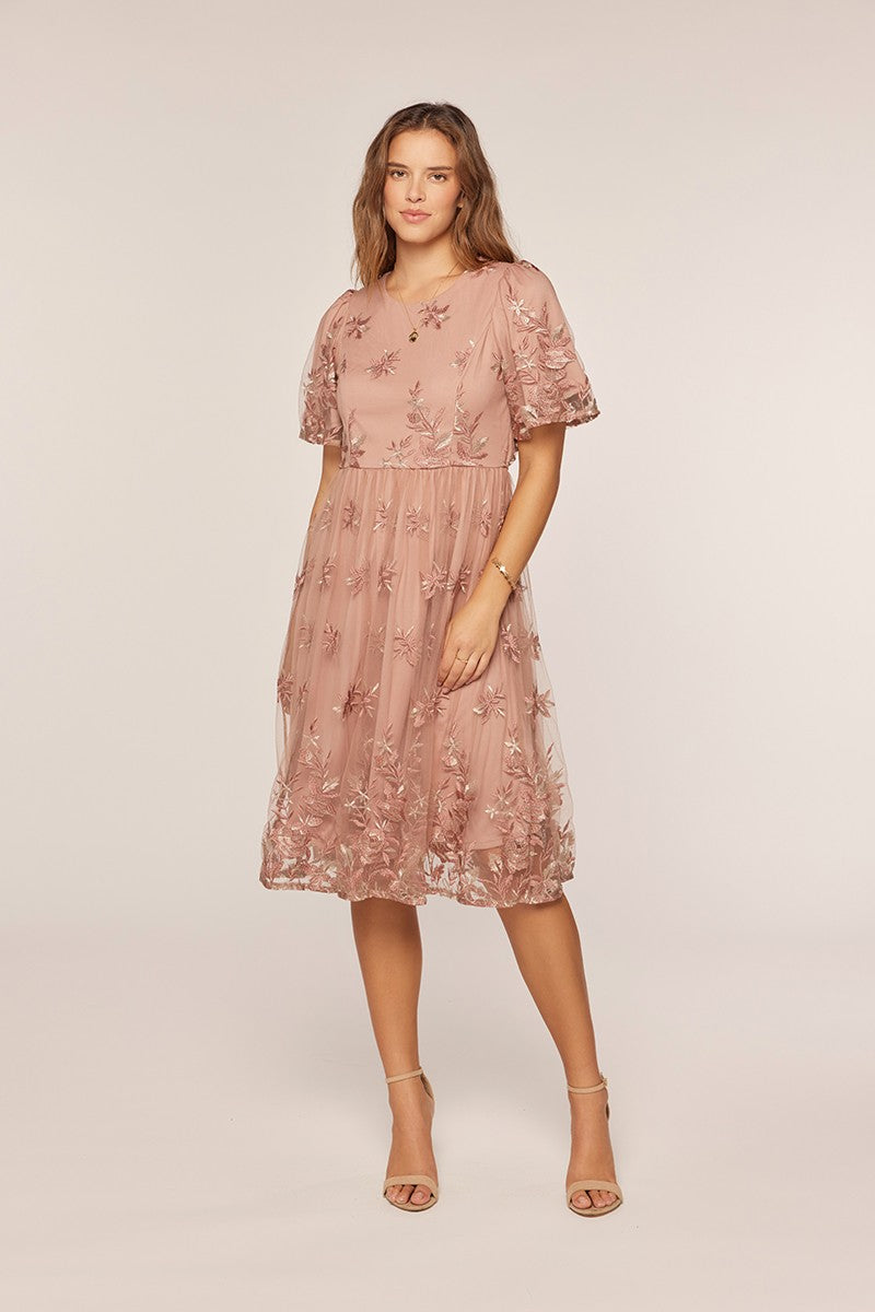 Meline Dress in Dark Blush- Misses and Plus (S-3X)