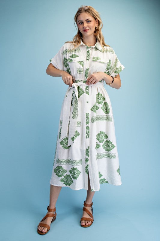 Verona Dress in Avocado Mix- Misses (S-L) Avocado Mix / M