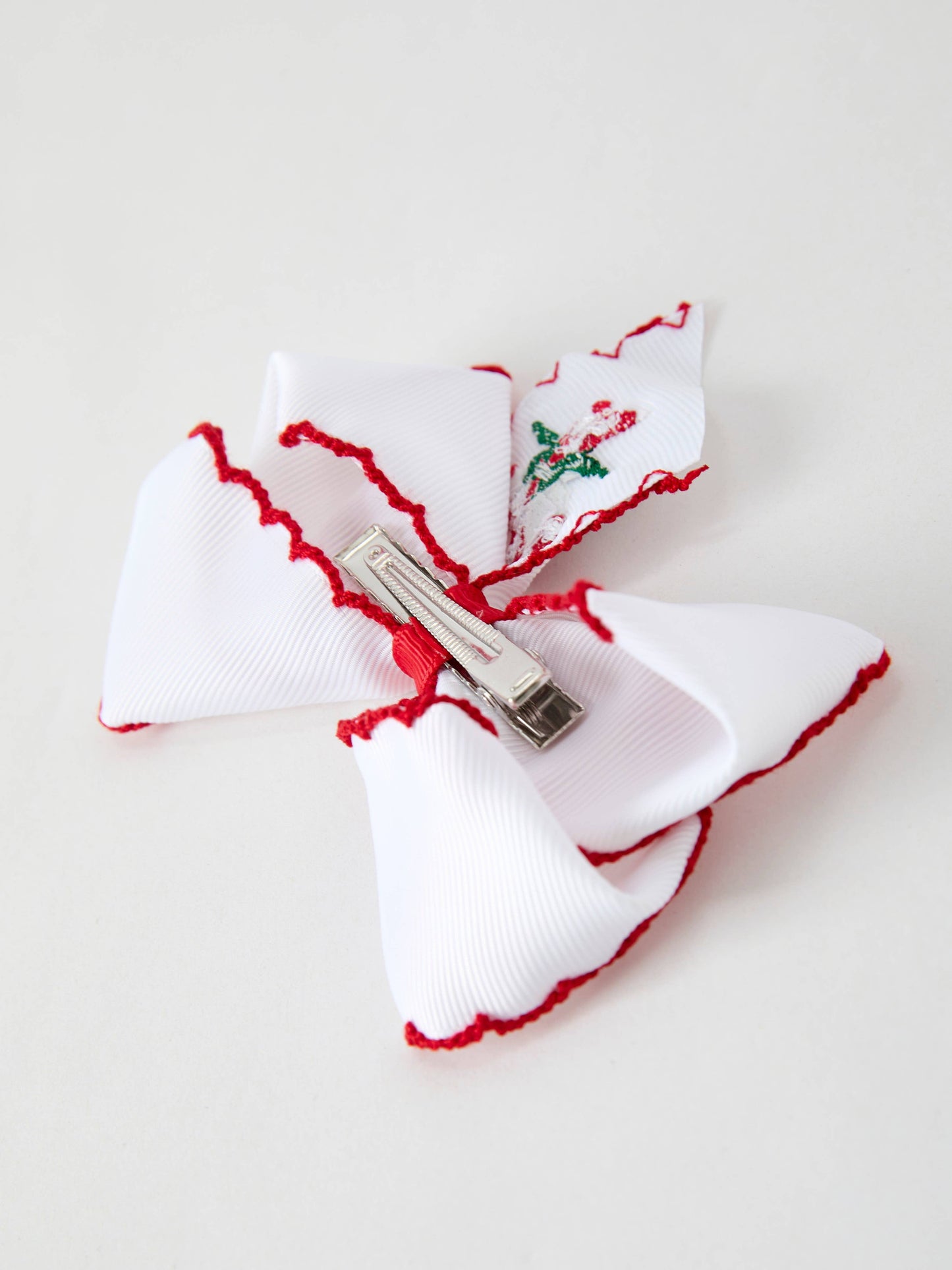 Candy Cane Bow Hair Clip- Hair Accessories