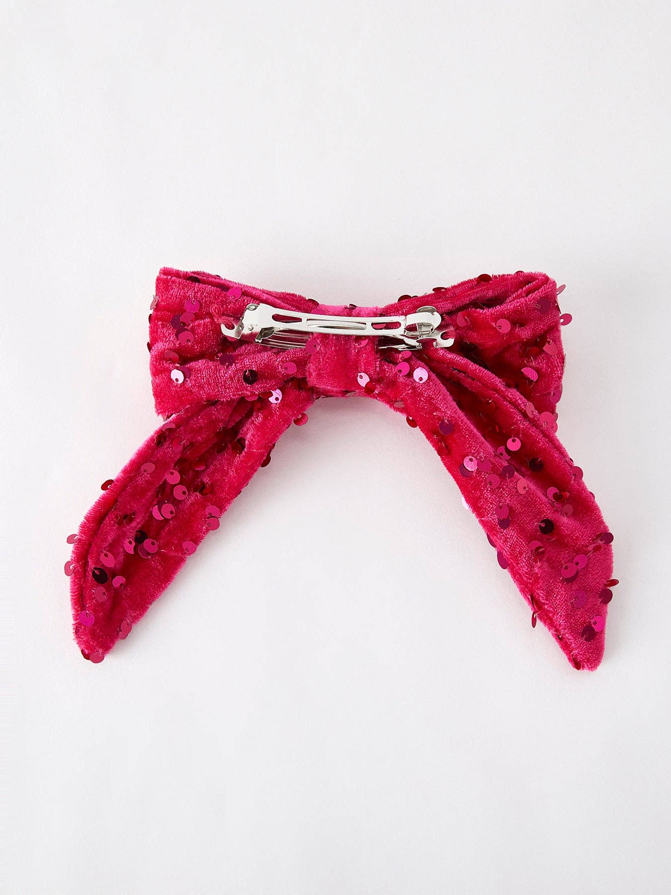 Girls Sequin Bow in Hot Pink- Accessories