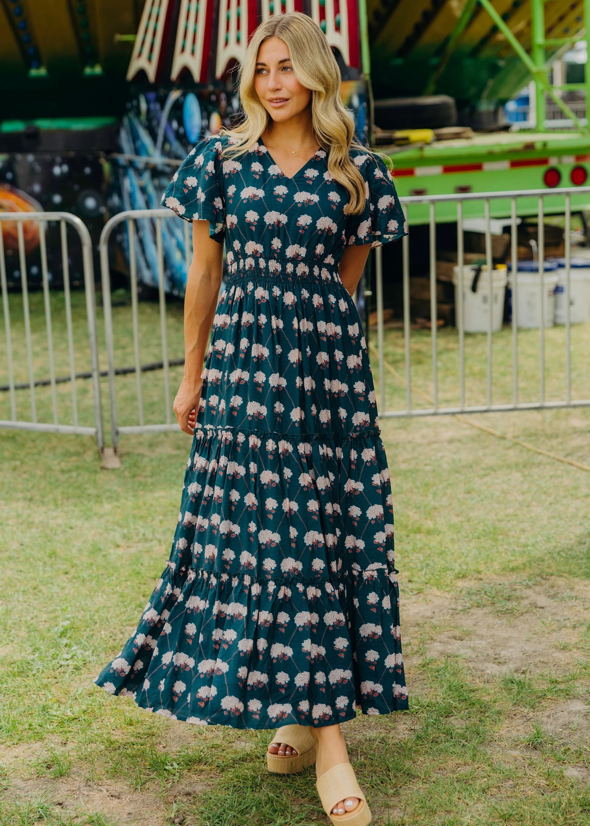 hydrangea dress Eden Dress in Wild Hydrangea- Misses and Plus (XS-4X) Wild Hydrangea / L