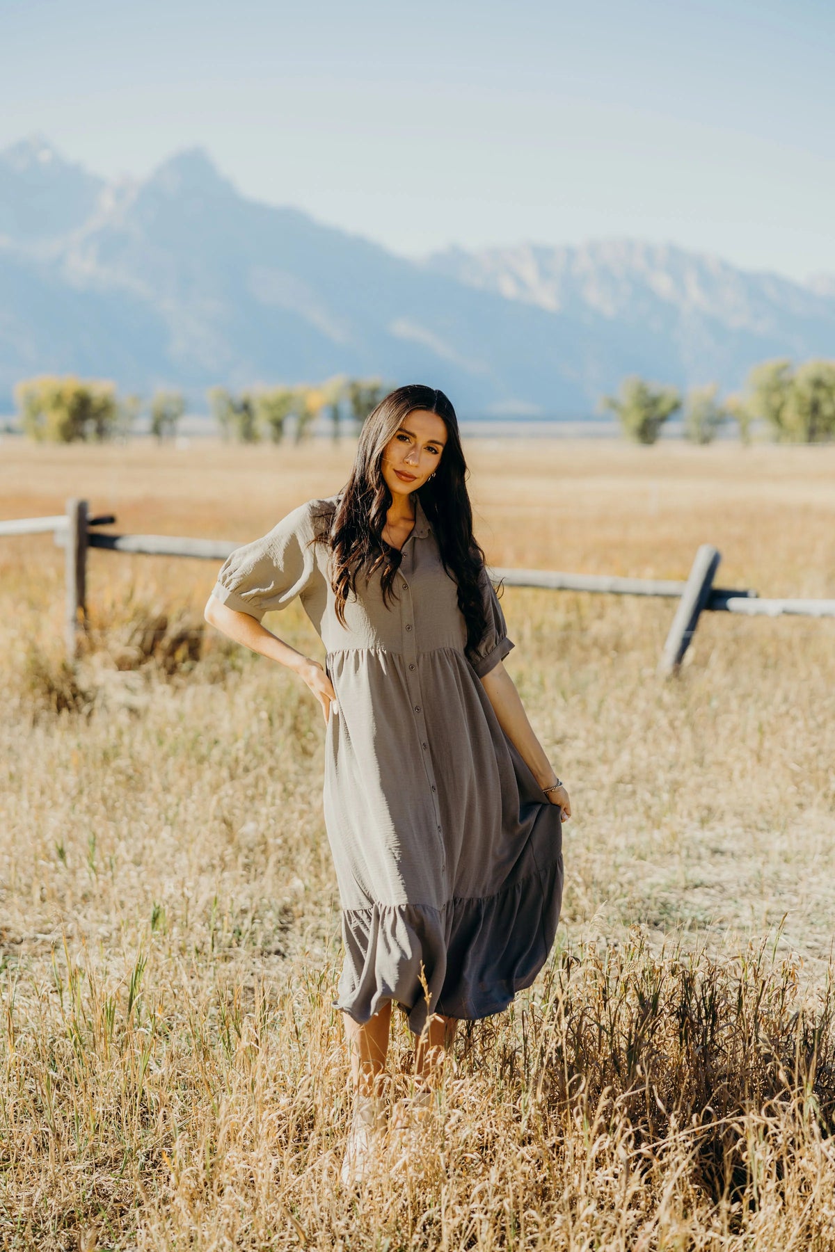 Leo Dress in Cloudstone- Misses and Plus (XS,M,XL-4X)