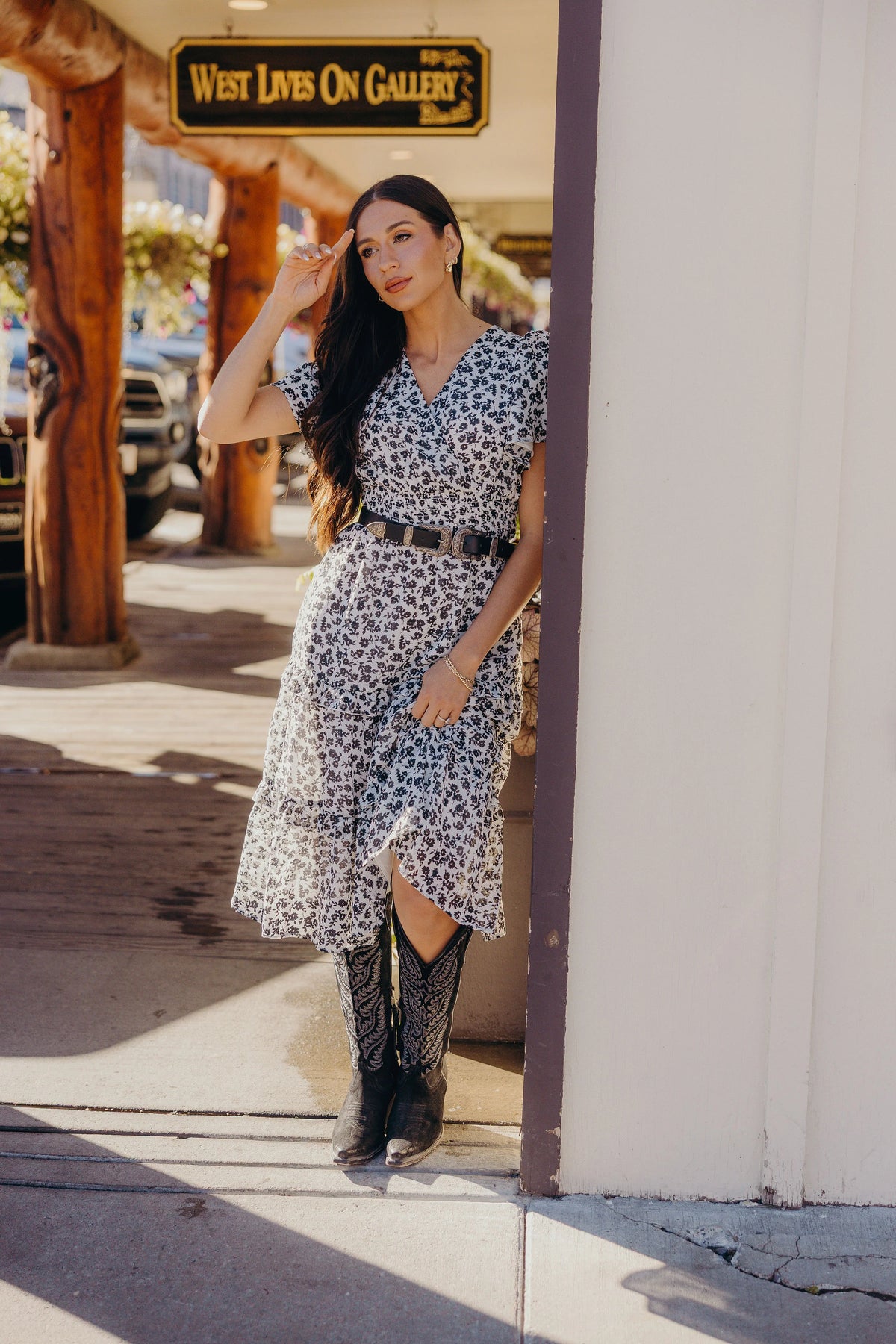 Jessa Dress in Vintage Ink- Plus (3X,4X)
