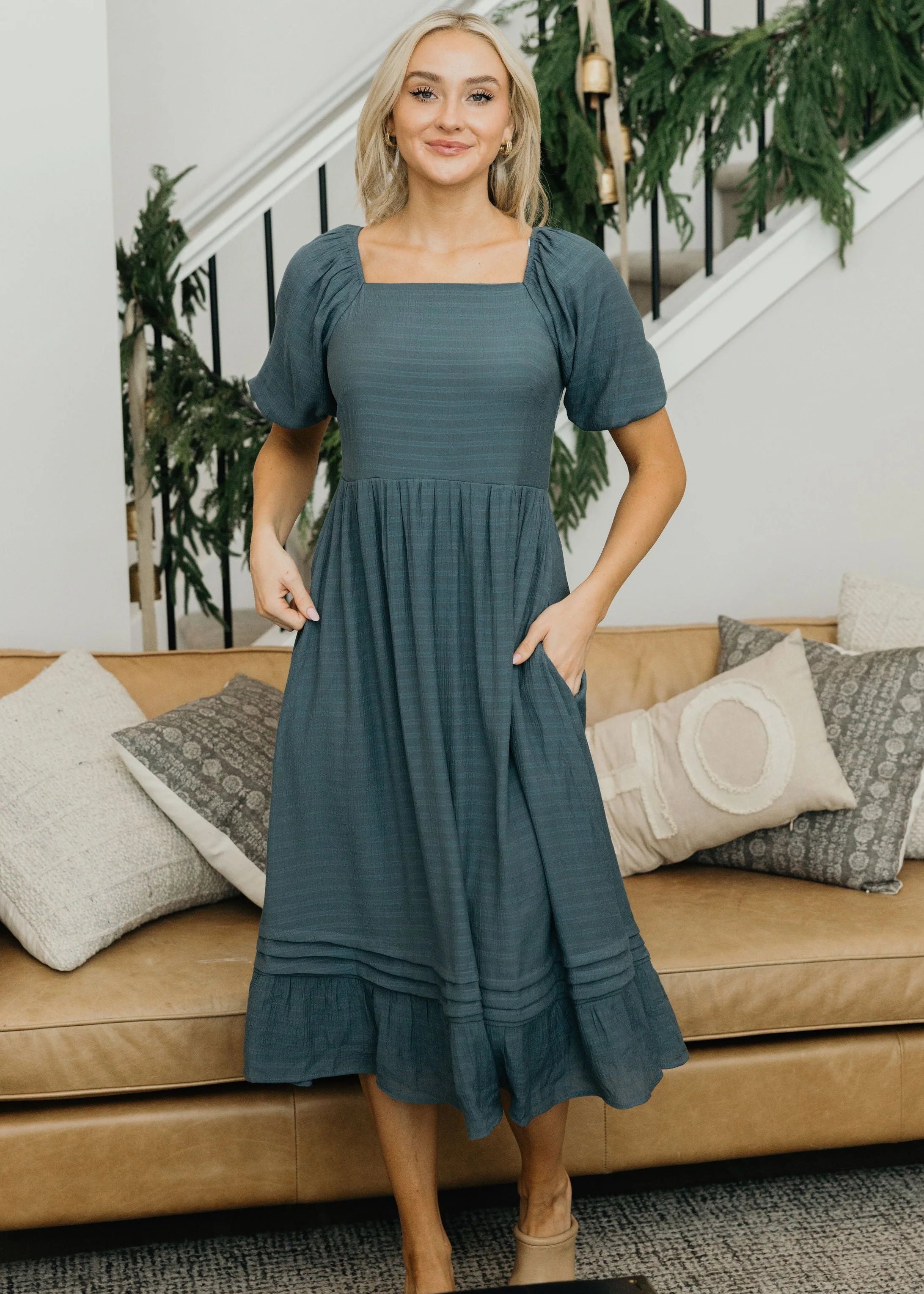 Tessi Dress in Baycreek- Misses and Plus (XS-4X) – Darlin's Modest
