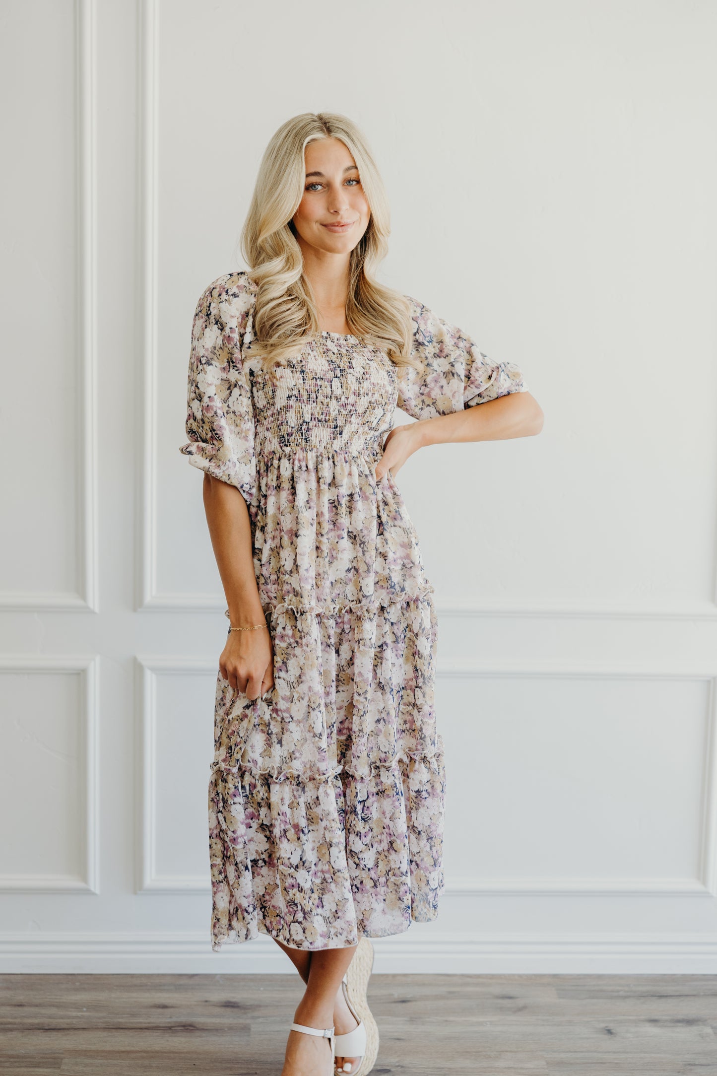 Greta Dress in Lavender Lotus- Misses, Plus and Extended Plus (XS-4X)