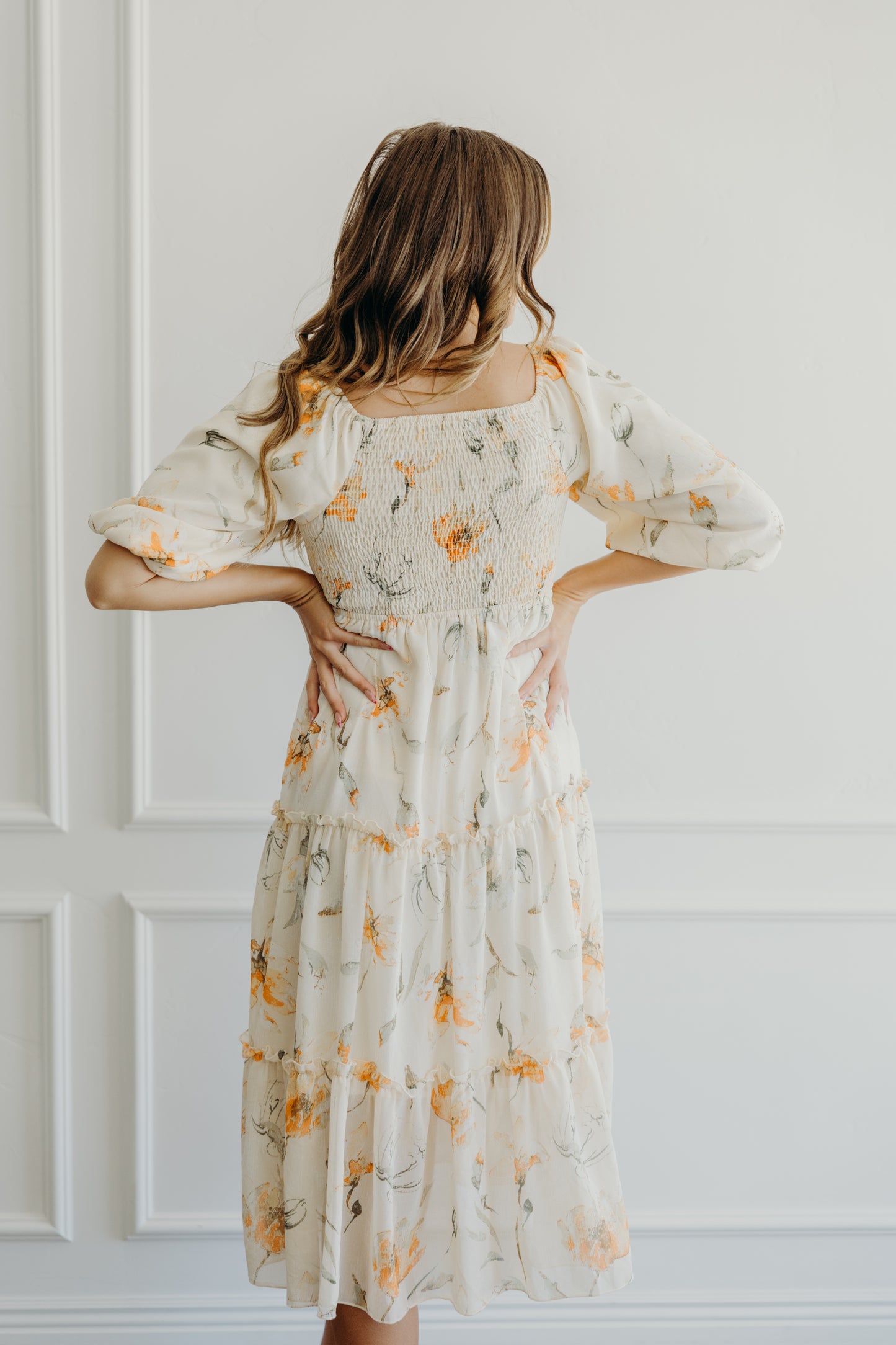 Greta Dress in Sunrise Serenade- Plus (4X)