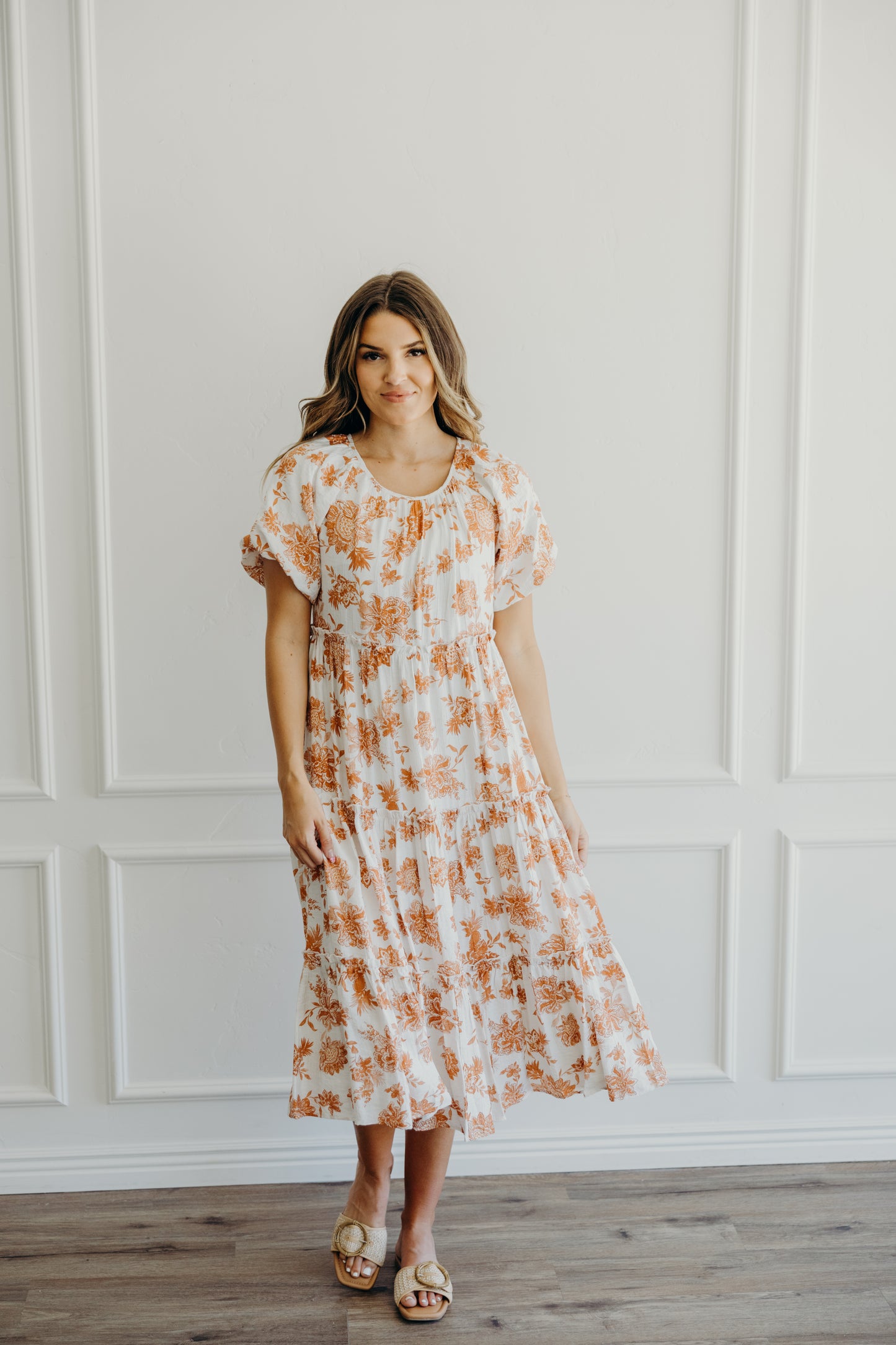 Serena Dress in Marine Magnolia- Misses and Plus (XS-4X)
