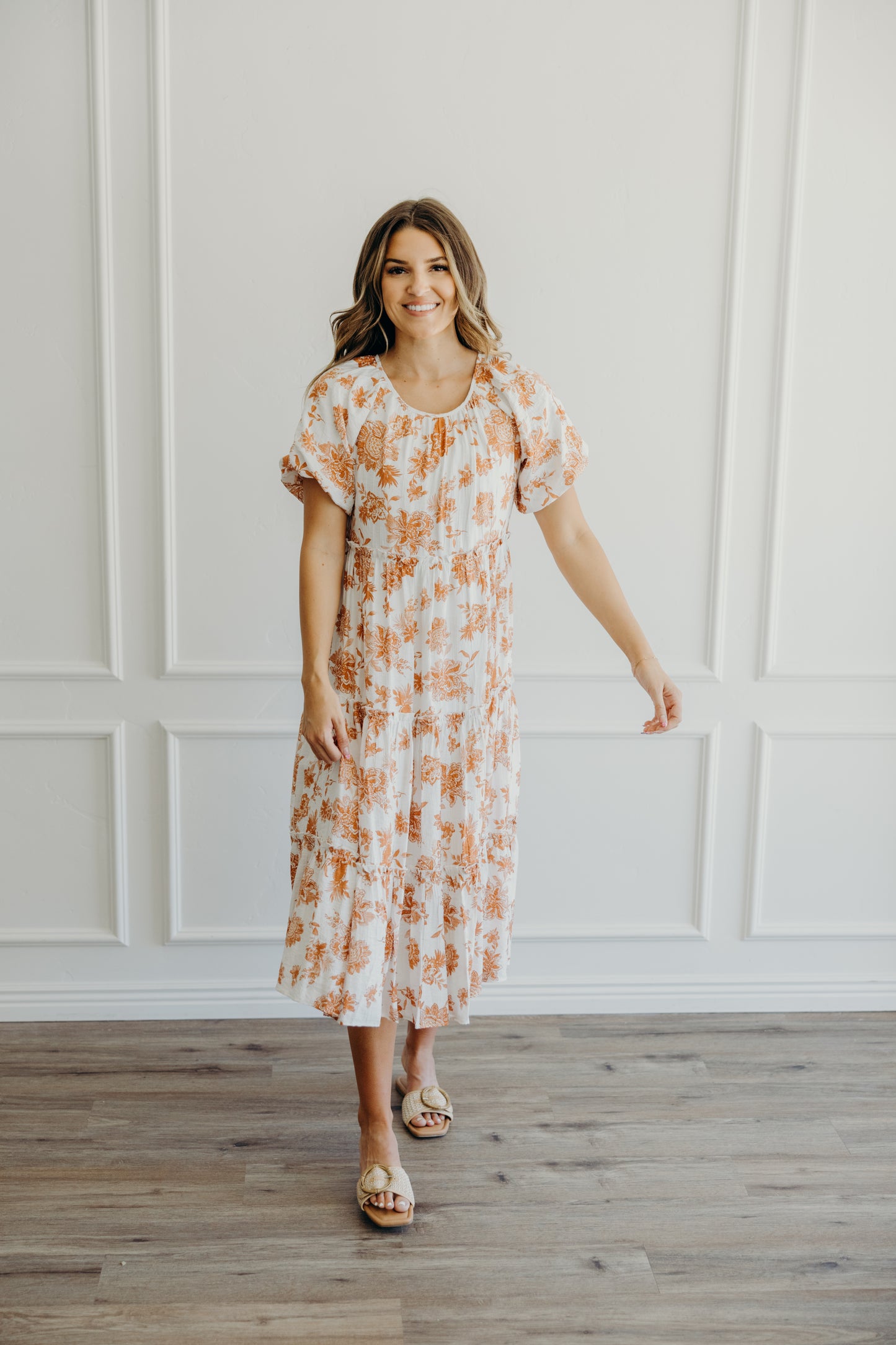 Serena Dress in Marine Magnolia- Misses and Plus (XS-4X)