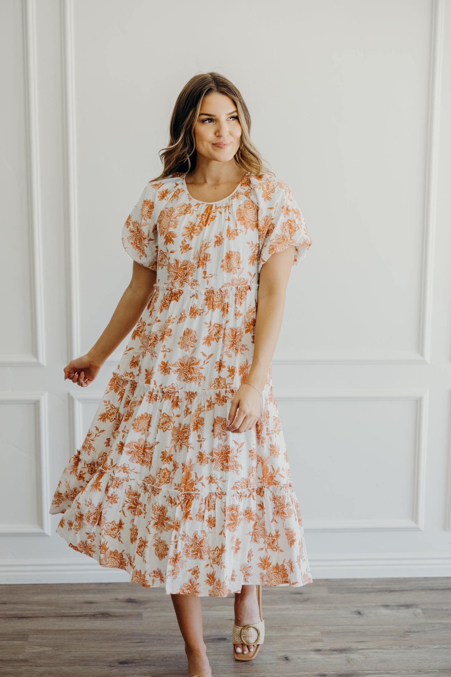 Serena Dress in Marine Magnolia- Misses and Plus (XS-4X)