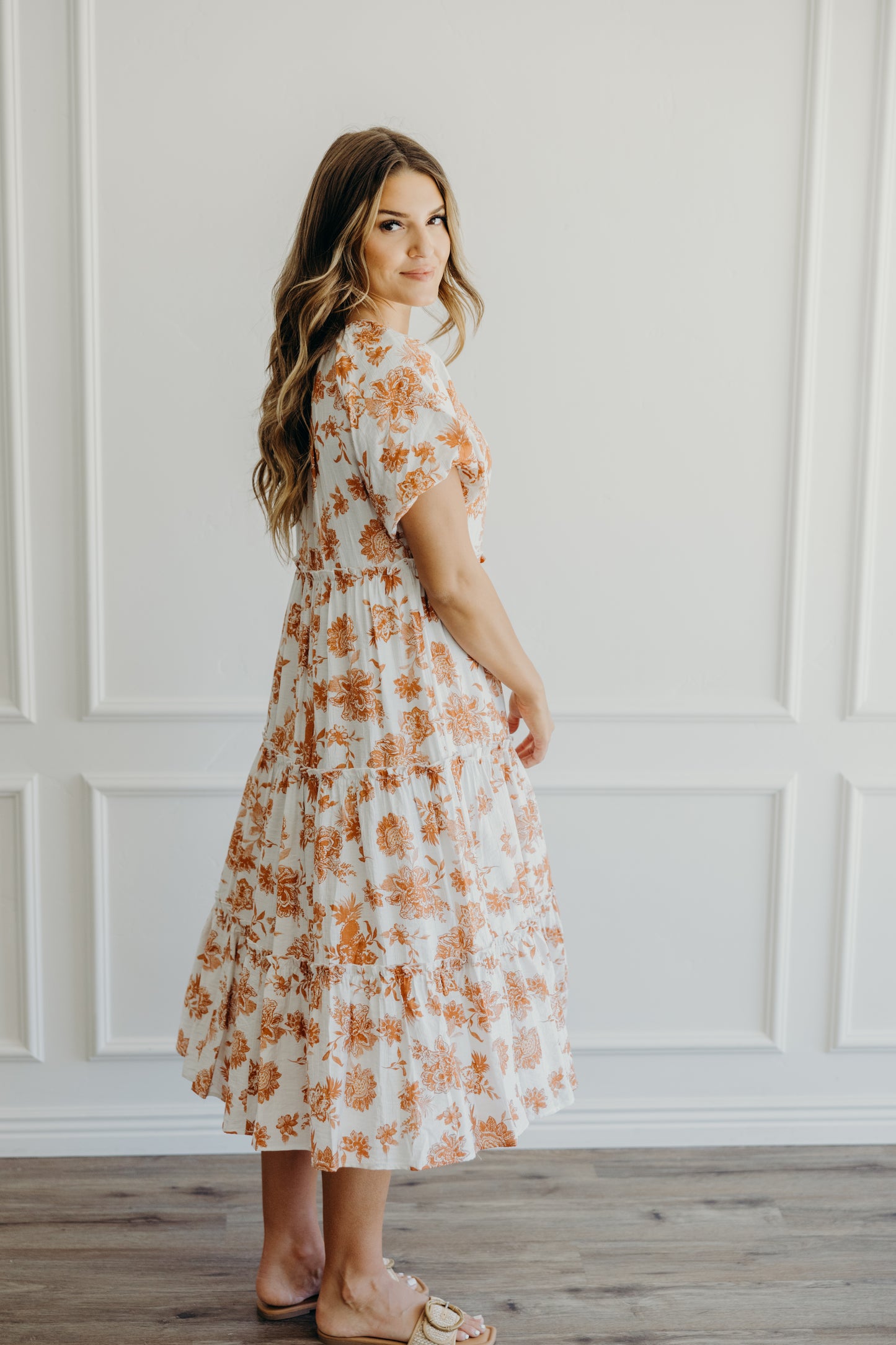 Serena Dress in Marine Magnolia- Misses and Plus (XS-4X)