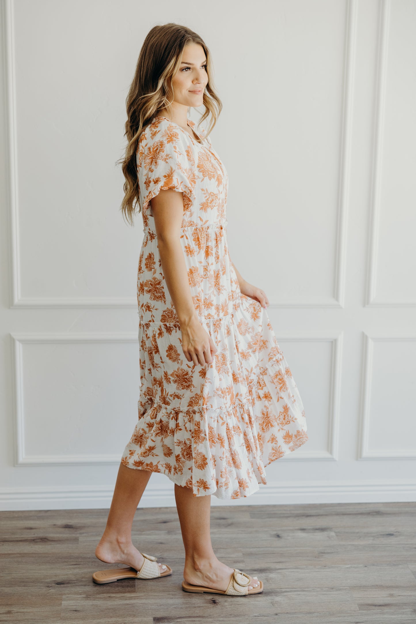 Serena Dress in Marine Magnolia- Misses and Plus (XS-4X)
