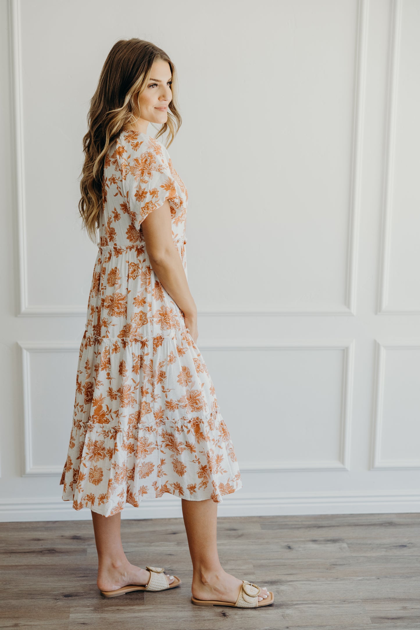 Serena Dress in Marine Magnolia- Misses and Plus (XS-4X)