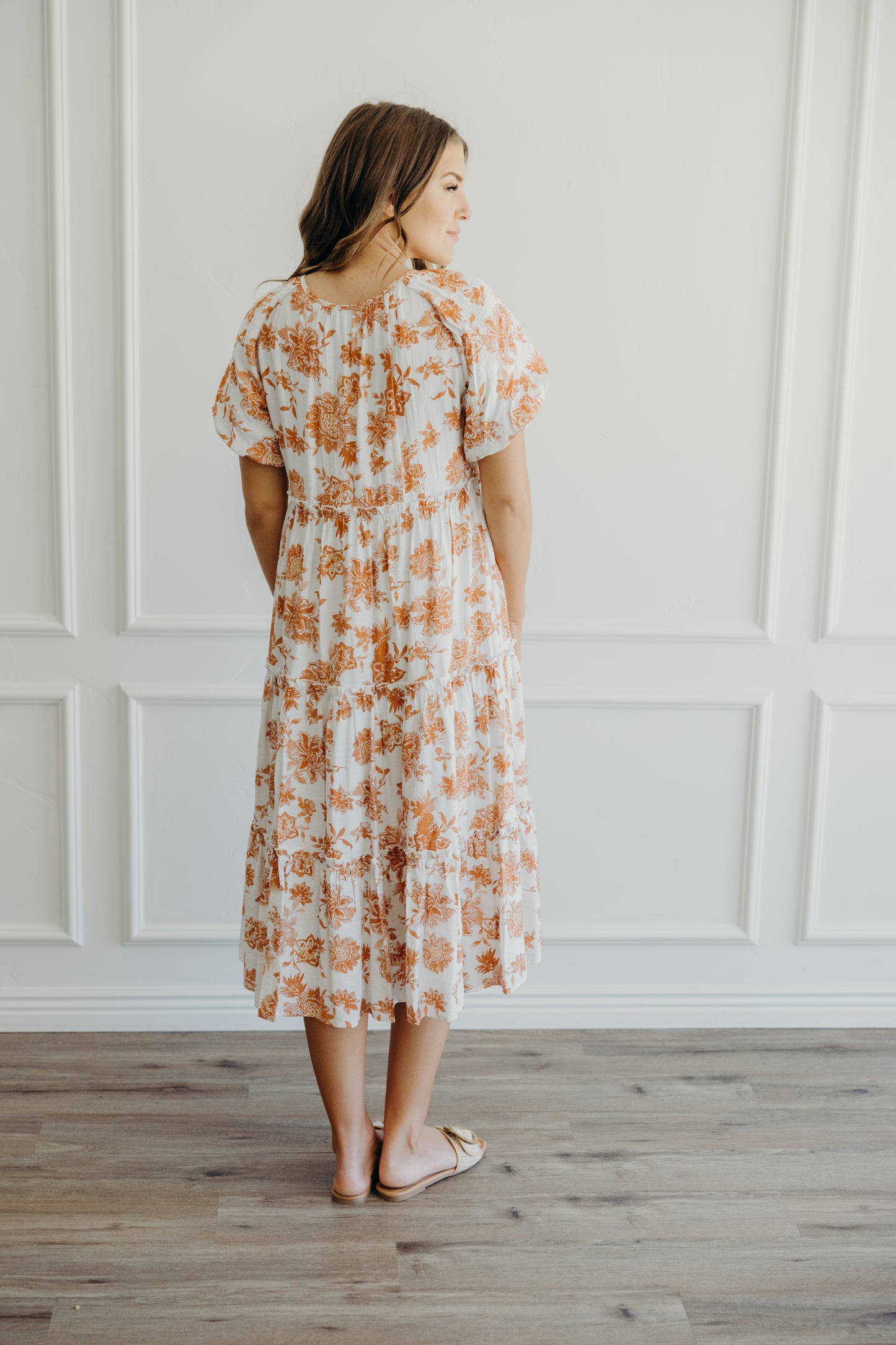 Serena Dress in Marine Magnolia- Misses and Plus (XS-4X)