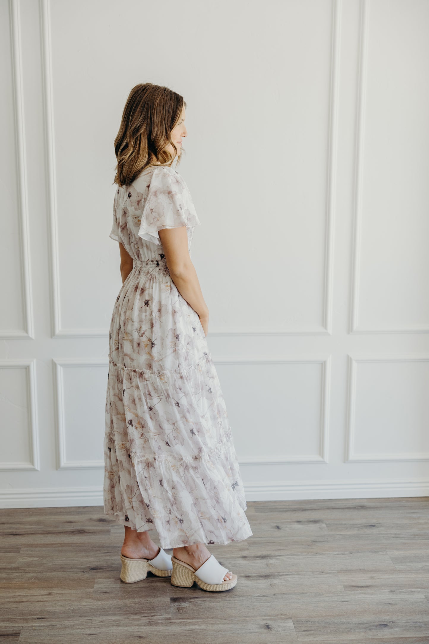 Eden Dress in Dove Garden- Misses and Plus (XS-4X)