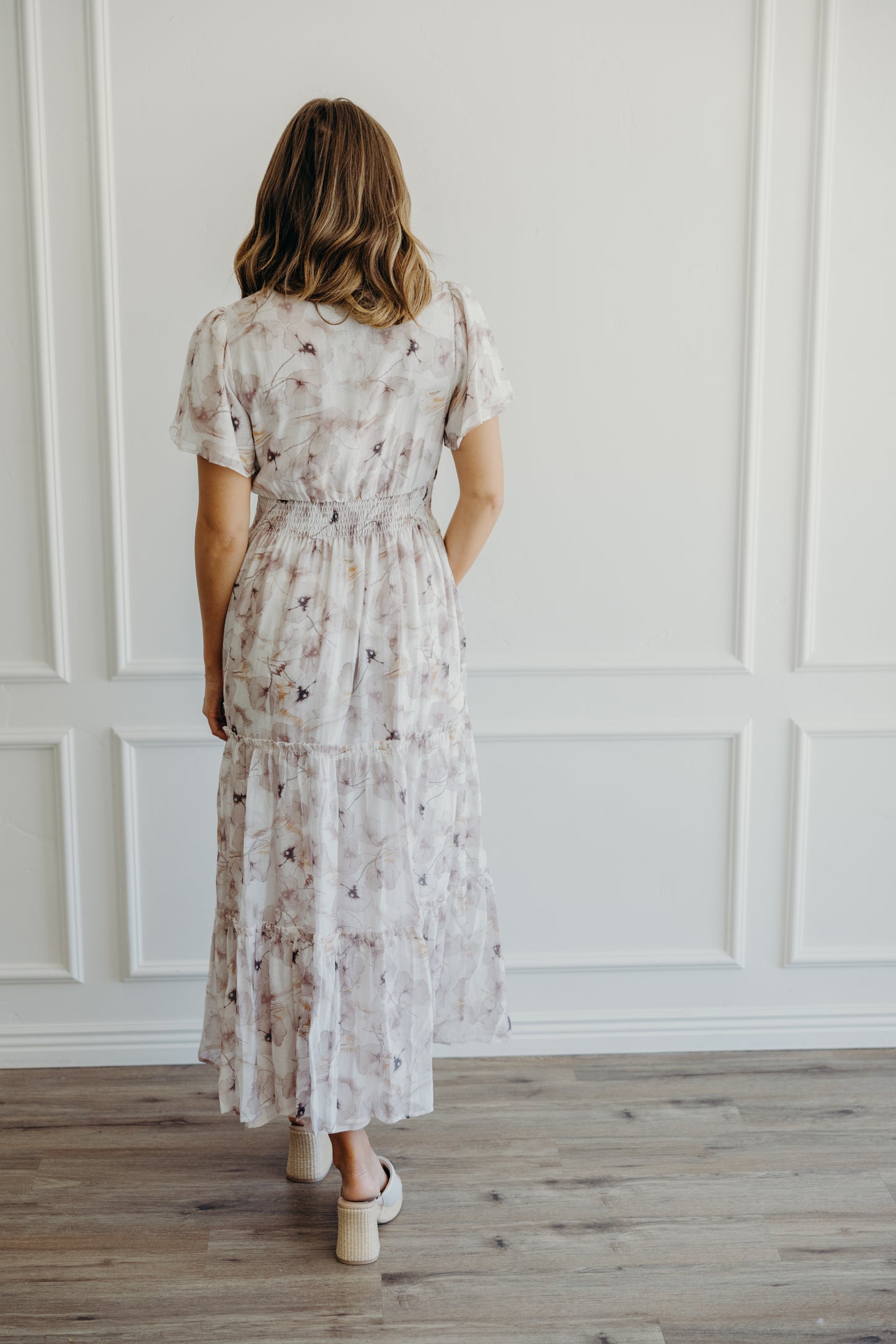 Eden Dress in Dove Garden- Misses and Plus (XS-4X)