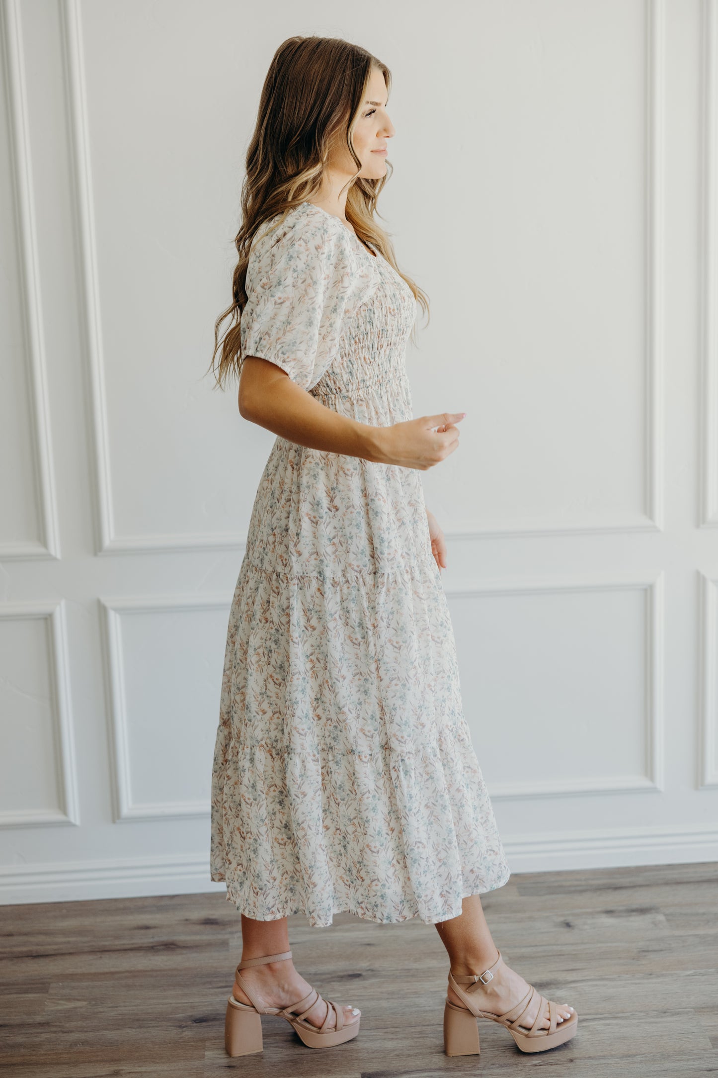 Indy Dress in Seaglass Blossom- Misses, Plus and Extended Plus (XS-4X)