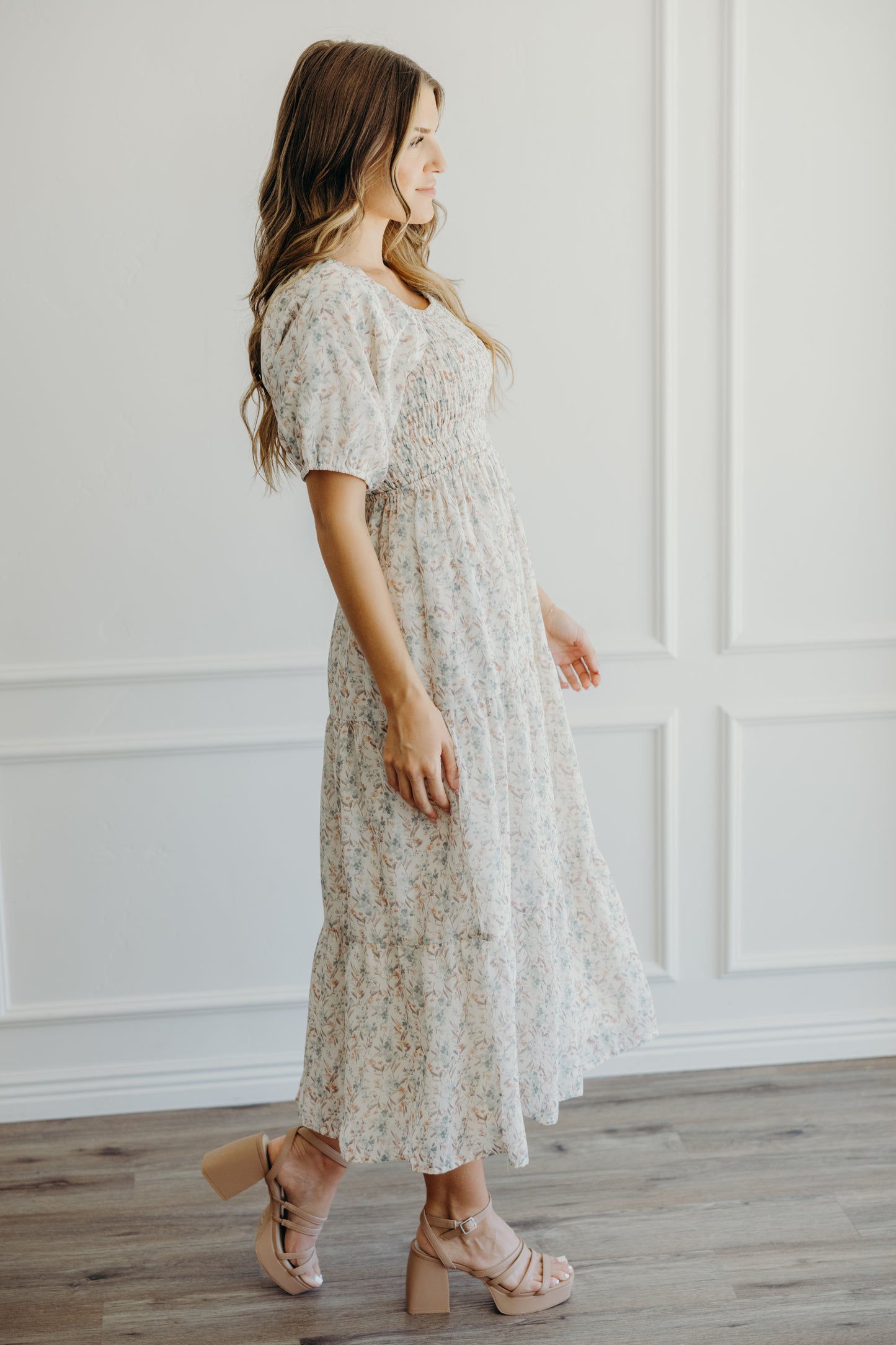 Indy Dress in Seaglass Blossom- Misses, Plus and Extended Plus (XS-4X)
