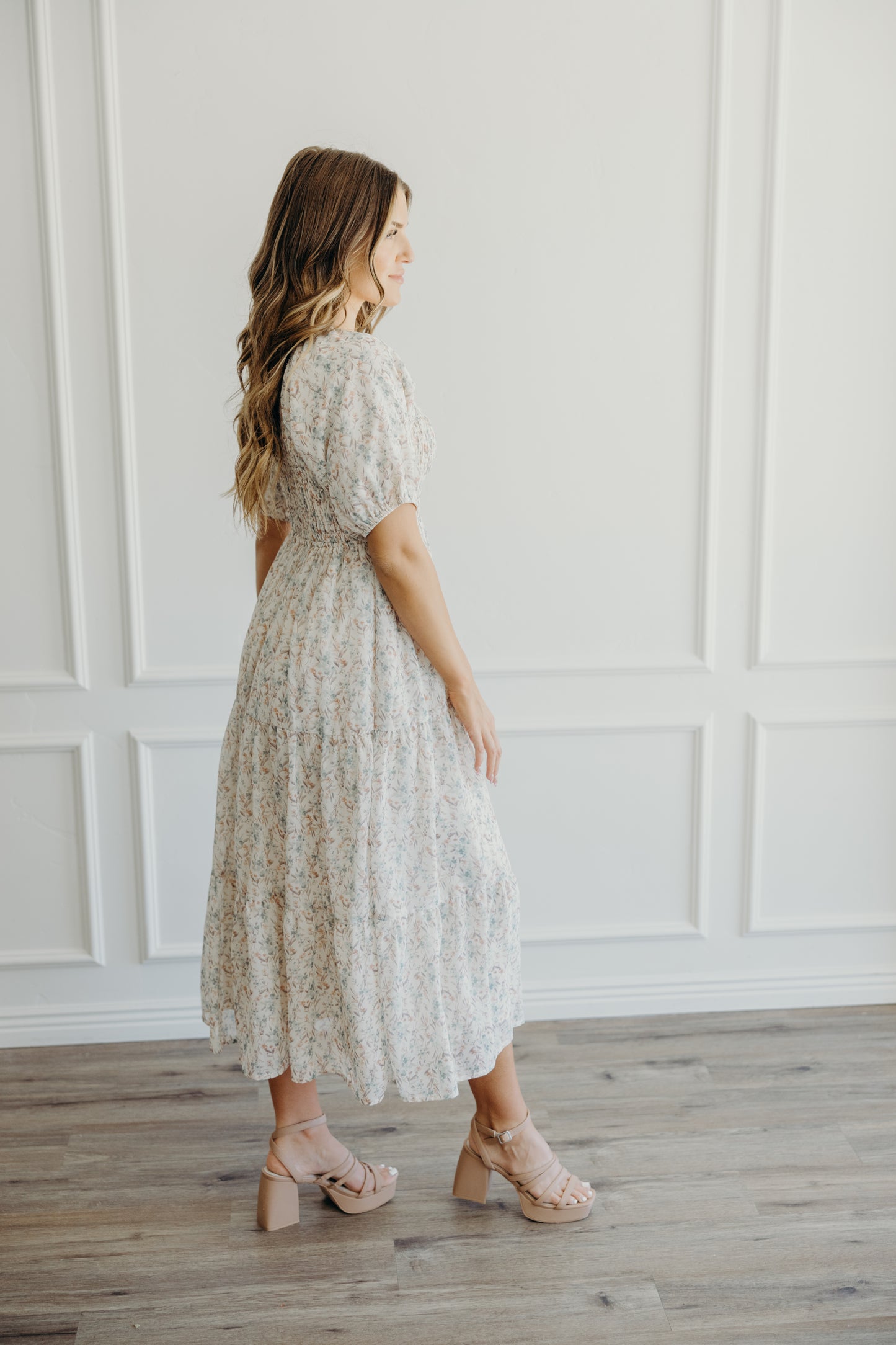 Indy Dress in Seaglass Blossom- Misses, Plus and Extended Plus (XS-4X)