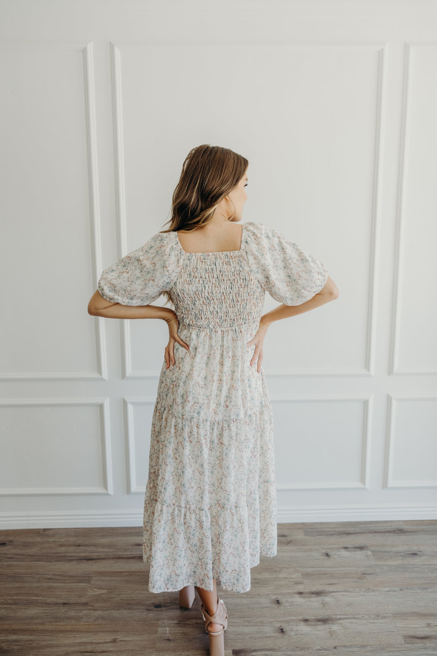 Indy Dress in Seaglass Blossom- Misses, Plus and Extended Plus (XS-4X)