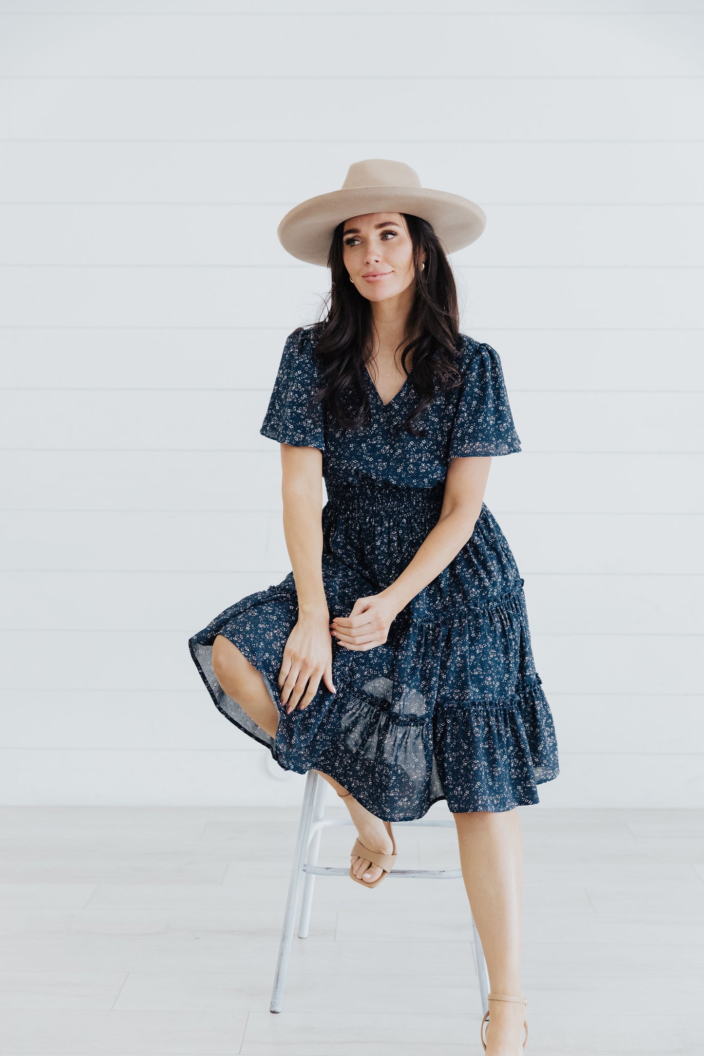 Jemma Dress in True Blue- Misses, Plus and Extended Plus (S-4X)