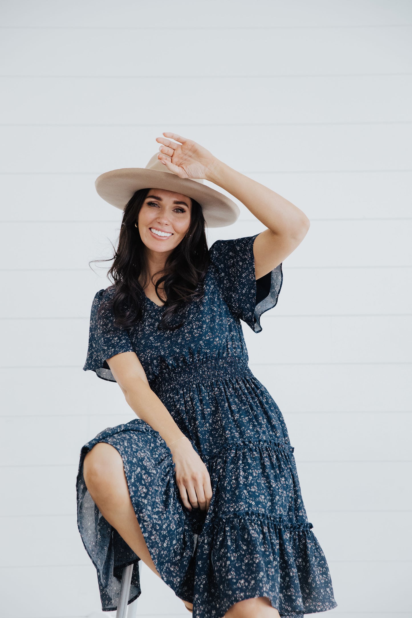 Jemma Dress in True Blue- Misses, Plus and Extended Plus (S-4X)