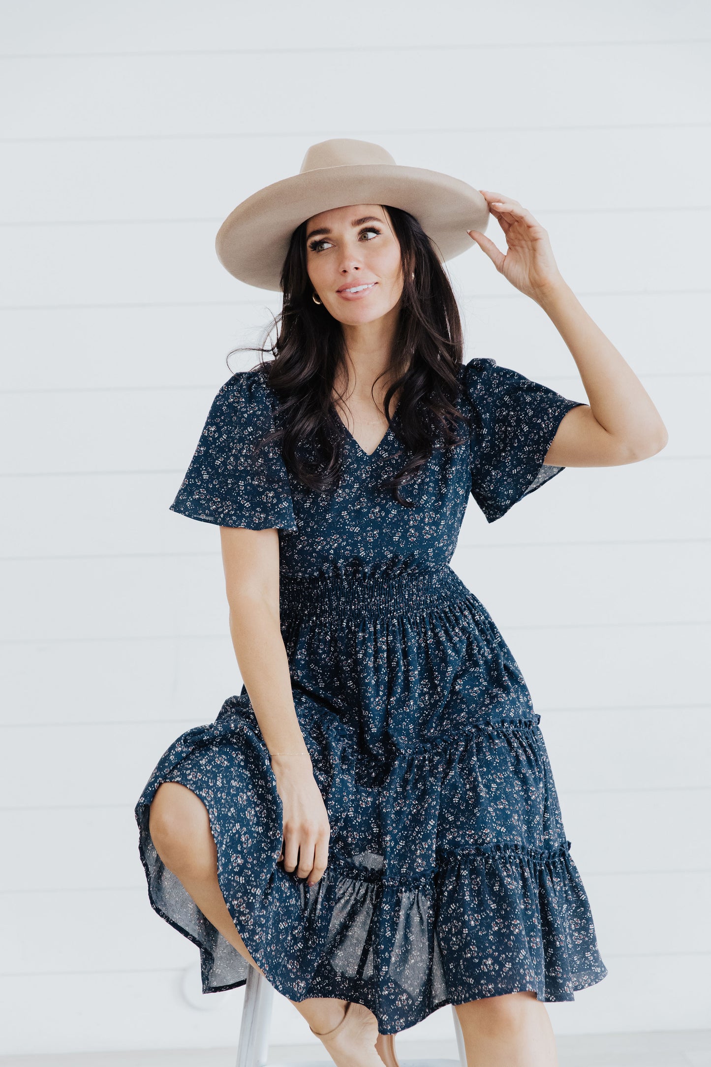 Jemma Dress in True Blue- Misses, Plus and Extended Plus (S-4X)